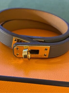 Mini Kelly Double Tour Bracelet Étoupe T2